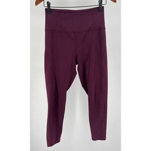 Girlfriend Collective Compressive Leggings Plum Purple Waist Pocket Size Medium